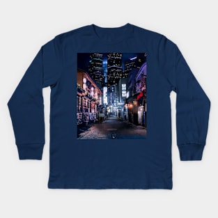 Japan Night Street Kids Long Sleeve T-Shirt